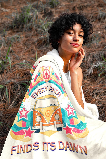 Couverture polaire chaude namaste, plaid décoratif hippie, microfibre - Essences Agape 25125263