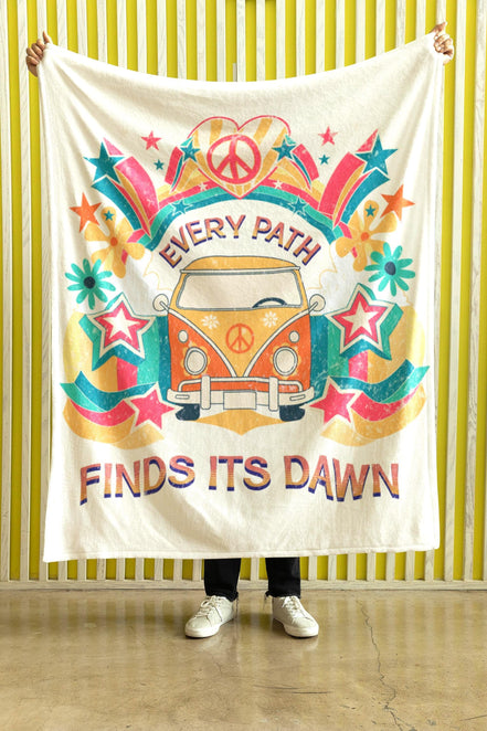 Couverture polaire chaude namaste, plaid décoratif hippie, microfibre - Essences Agape 48646155