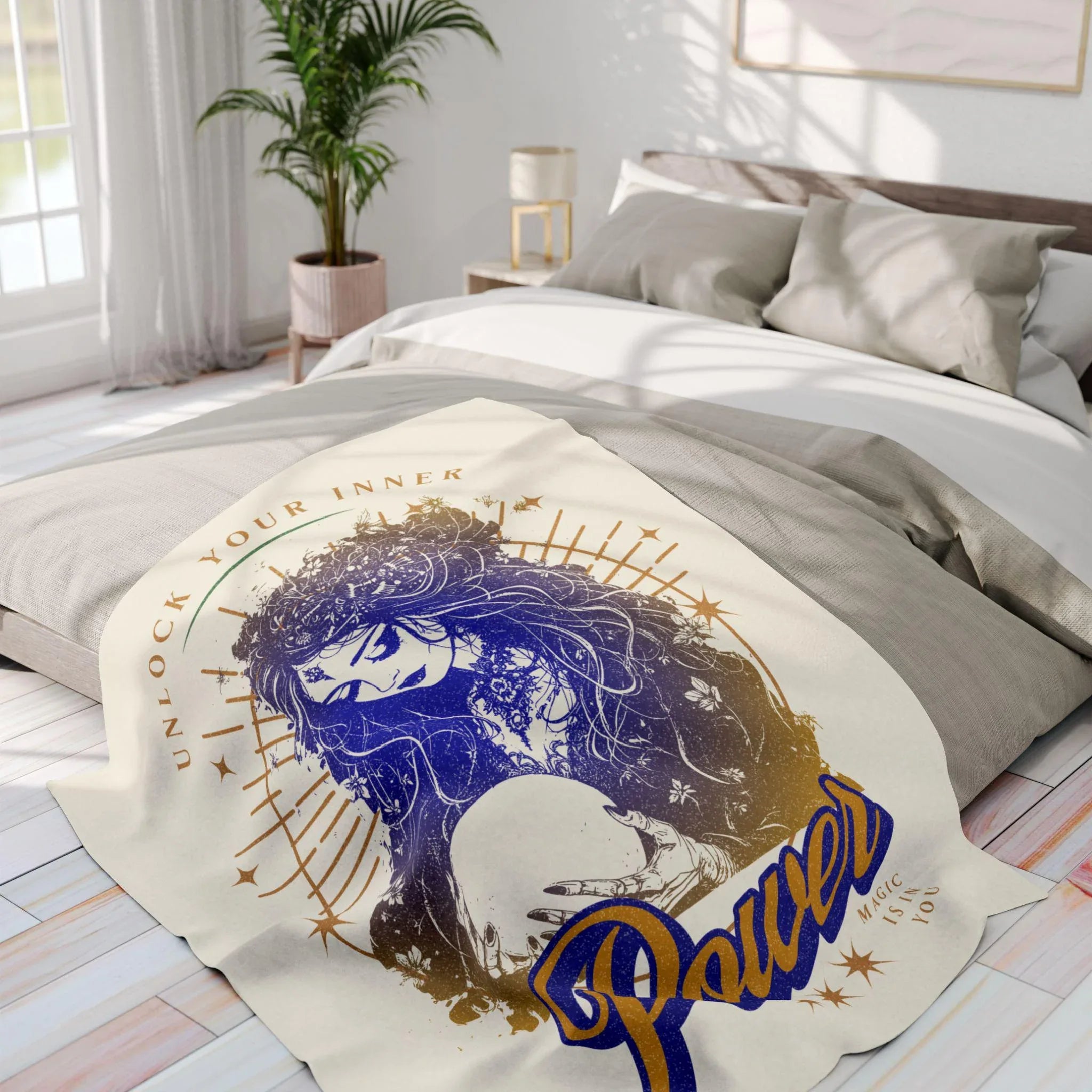 Couverture polaire chaude, sorcière magie, plaid décoratif salon - Essences Agape 18747086