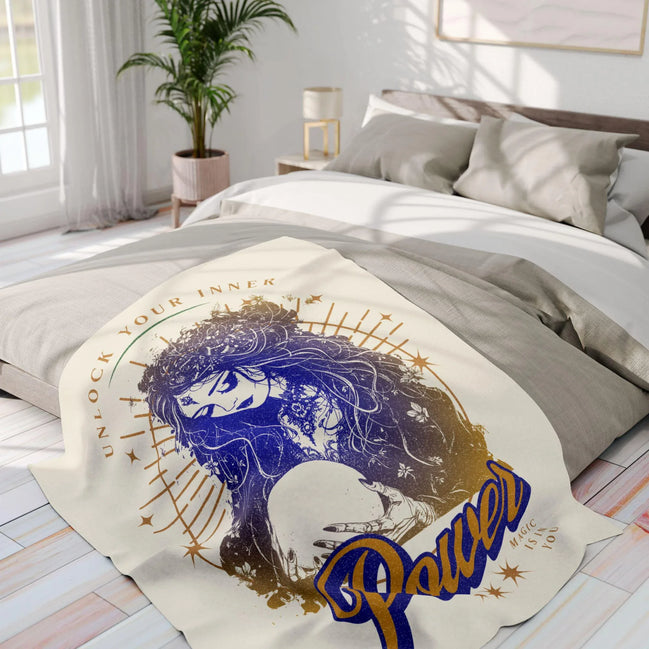 Couverture polaire chaude, sorcière magie, plaid décoratif salon - Essences Agape 18747086