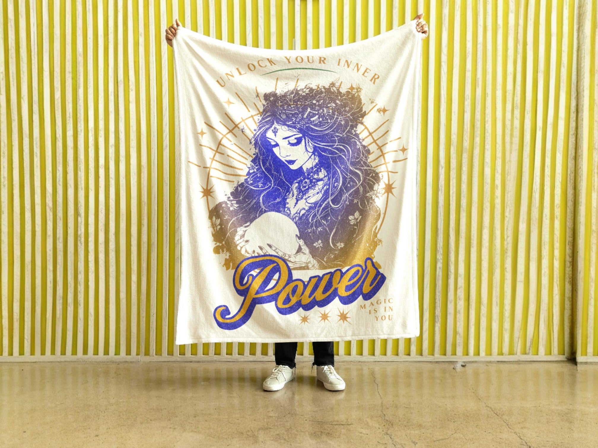 Couverture polaire chaude, sorcière magie, plaid décoratif salon - Essences Agape 12670519