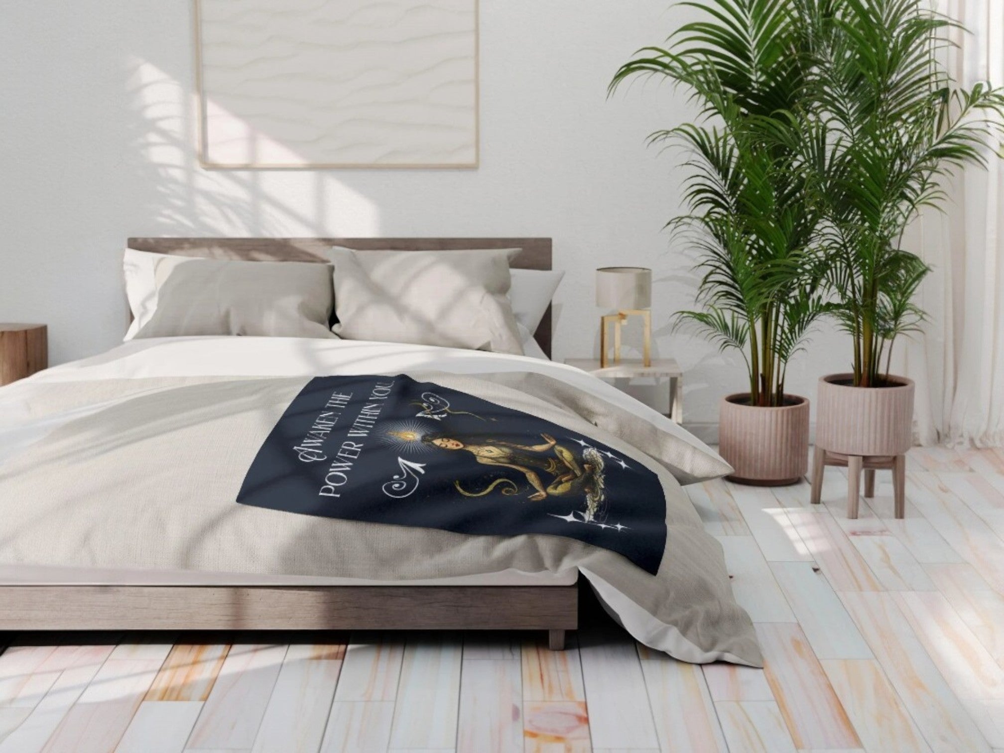 Couverture polaire spirituelle, méditation zen, plaid décoratif canapé - Essences Agape 11737605