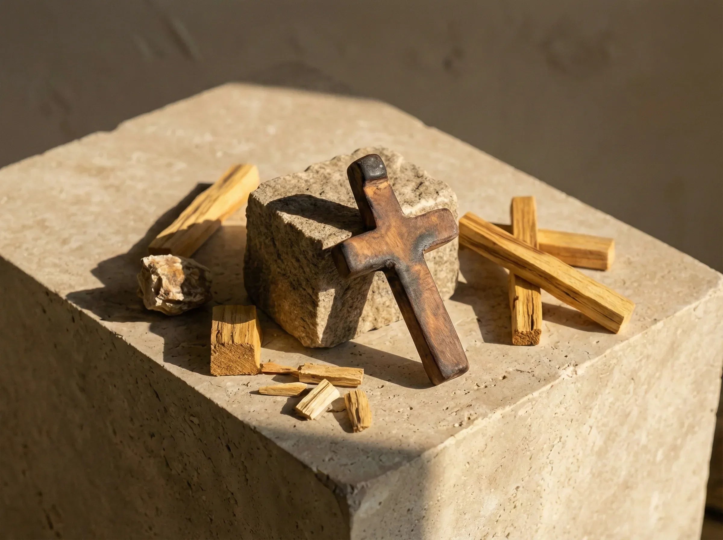 Croix Palo Santo - Ancrage Sacré & Talisman de Protection - Essences Agape 86292052