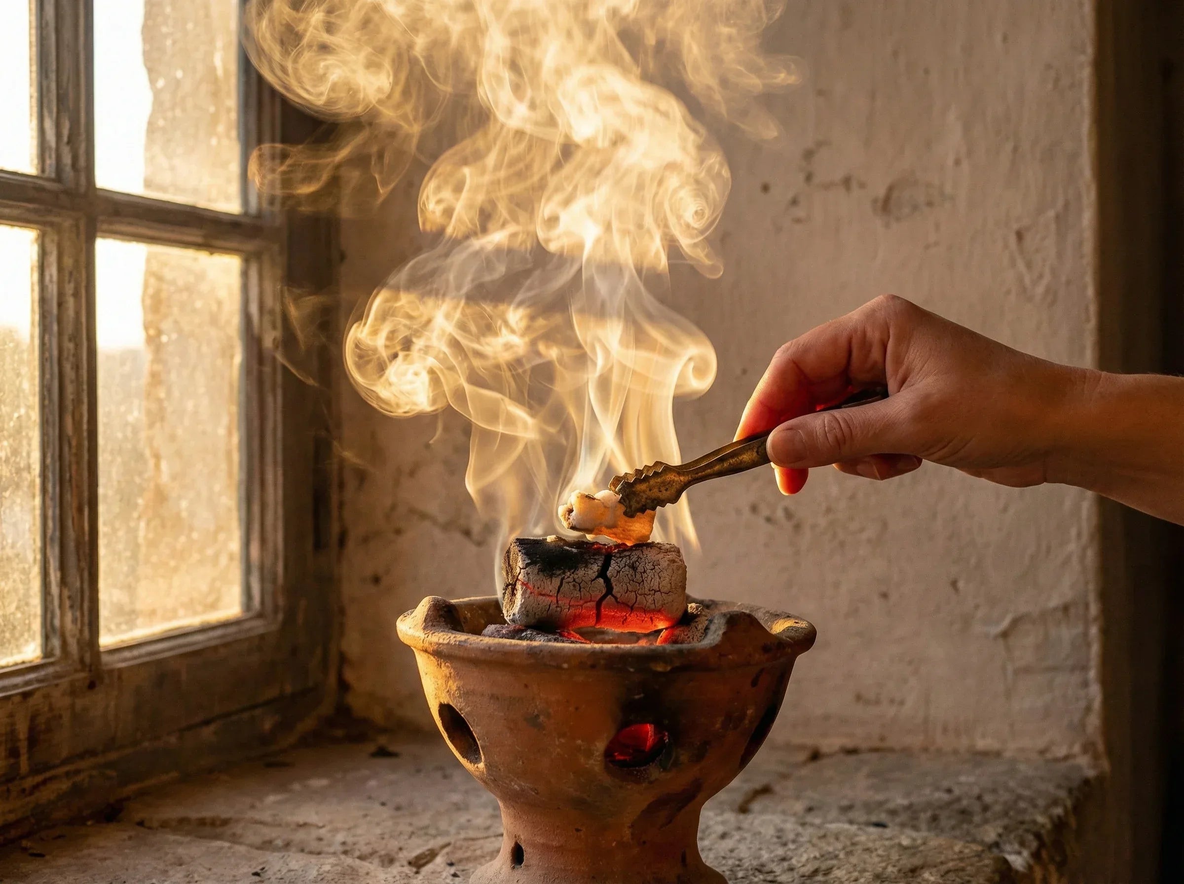 Encens Bakhoor Doukhoun Blanc & Santal - Douceur et Zenitude Absolue - Essences Agape 35629457