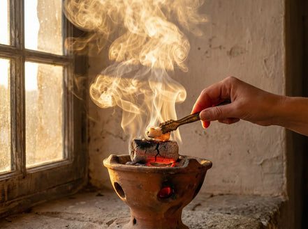 Encens Bakhoor Doukhoun Blanc & Santal - Douceur et Zenitude Absolue - Essences Agape 35629457