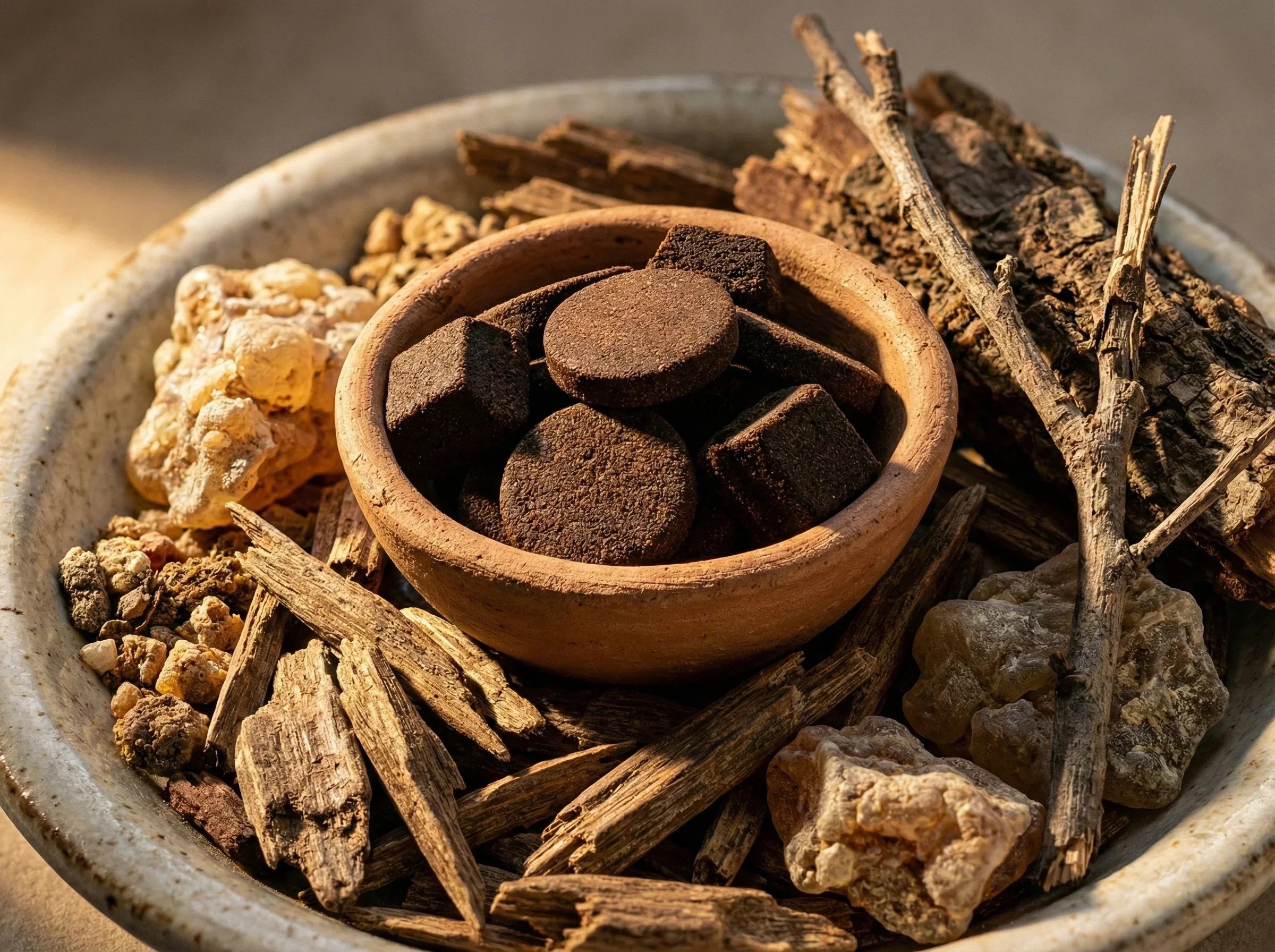 Encens Bakhoor Doukhoun lot Oud & Louban - Ancrage et Protection Or - Essences Agape 33707253