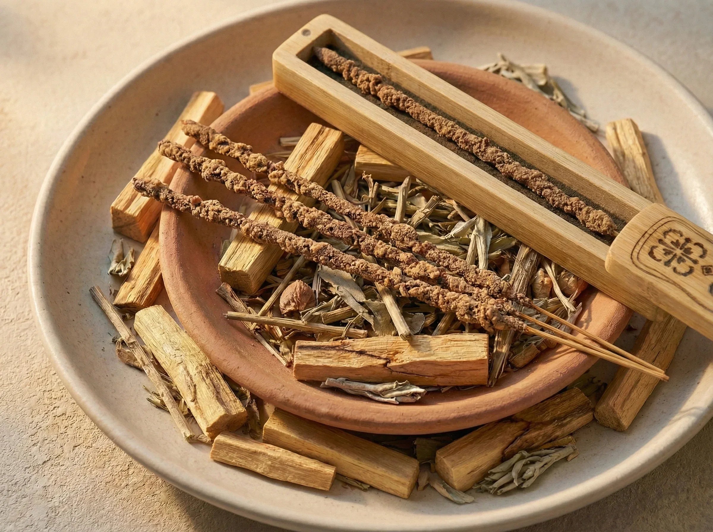 Encens Sacrés Palo Santo Voyage - Sérénité Nomade & Bois Pur & Or - Essences Agape 76828907