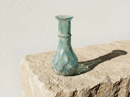 Fiole romaine Facettée Bleue - Structure & Géométrie Sacrée - Essences Agape 68690266