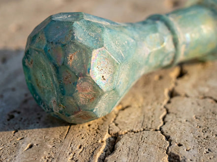 Fiole romaine Facettée Bleue - Structure & Géométrie Sacrée - Essences Agape 17041373