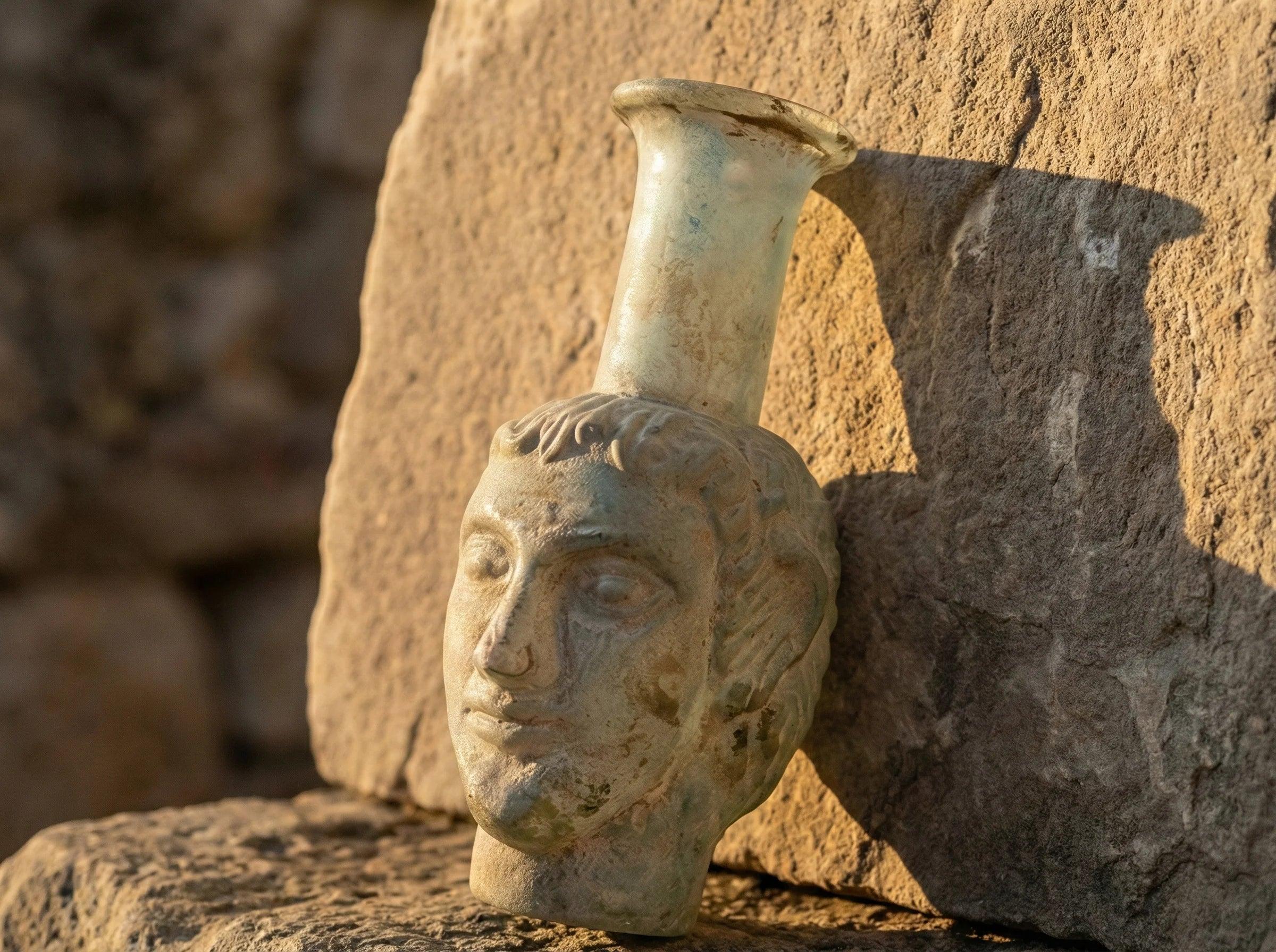 Fiole romaine Tête Bleue Janus - Gardien des Rêves - Essences Agape 80281432