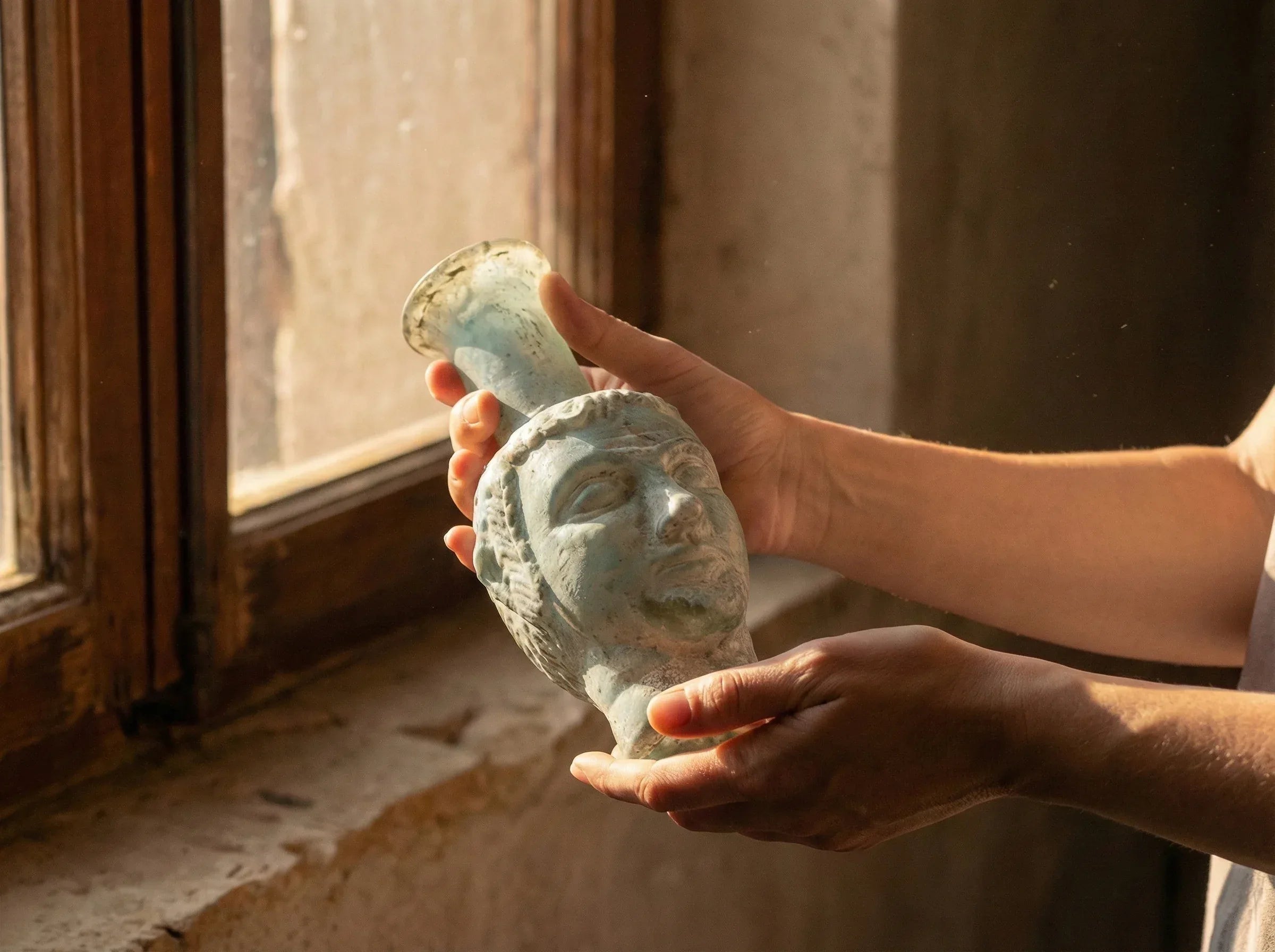 Fiole romaine Tête Bleue Janus - Gardien des Rêves - Essences Agape 23700340