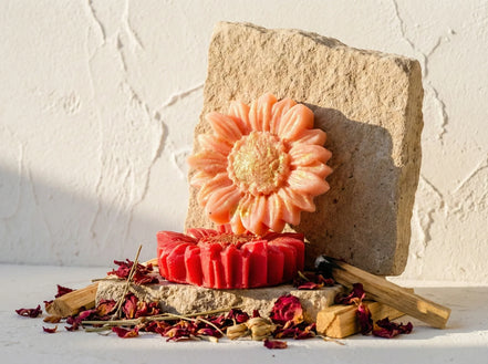 Fondant bougie naturel Palo Santo & Hibiscus - Joie Sacrée et Lumière - Essences Agape 93000328