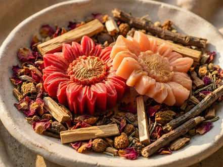 Fondant bougie naturel Palo Santo & Hibiscus - Joie Sacrée et Lumière - Essences Agape 85984753