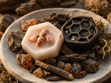 Fondant bruleur Bakhour Oud, Musc & Ambre - Chaleur & Or Mystique - Essences Agape 38736178