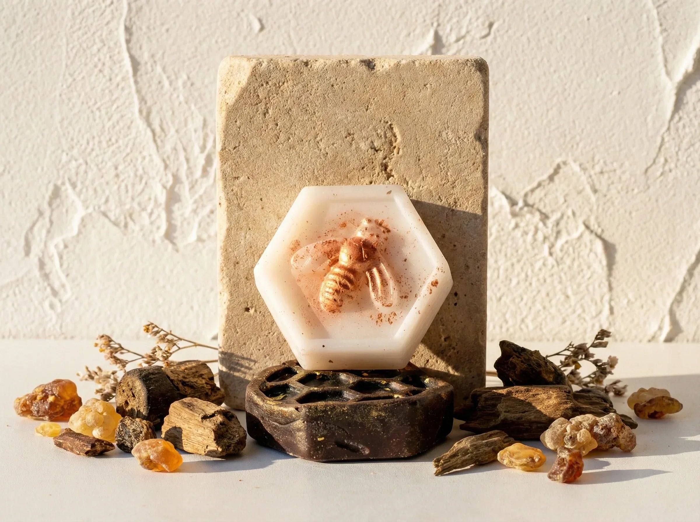 Fondant bruleur Bakhour Oud, Musc & Ambre - Chaleur & Or Mystique - Essences Agape 95451709