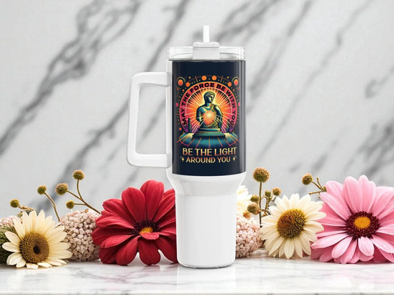 Gobelet santé mentale psychologie, gobelet inox custom 40 oz gratitude - Essences Agape 97995619