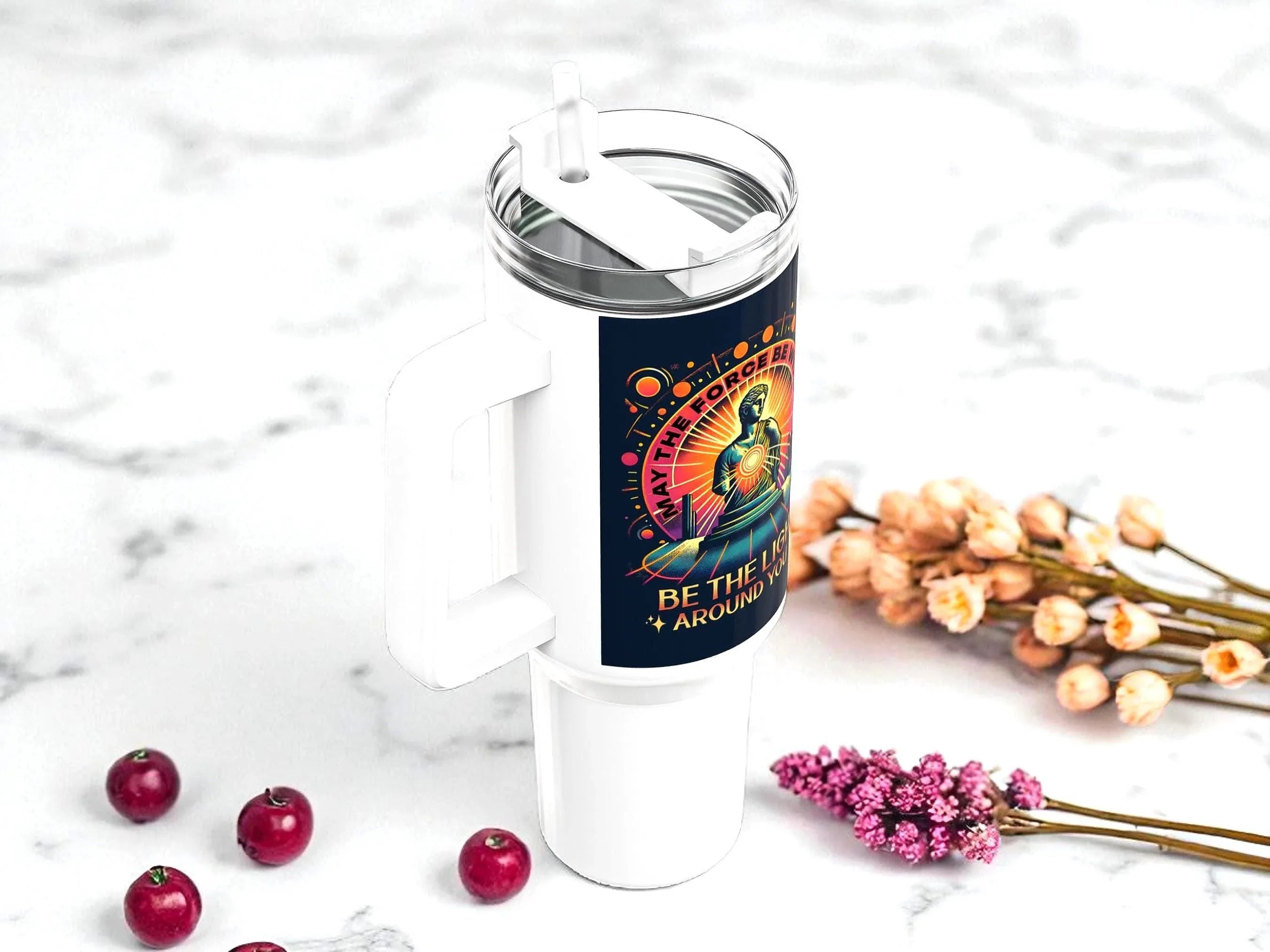 Gobelet santé mentale psychologie, gobelet inox custom 40 oz gratitude - Essences Agape 32229045