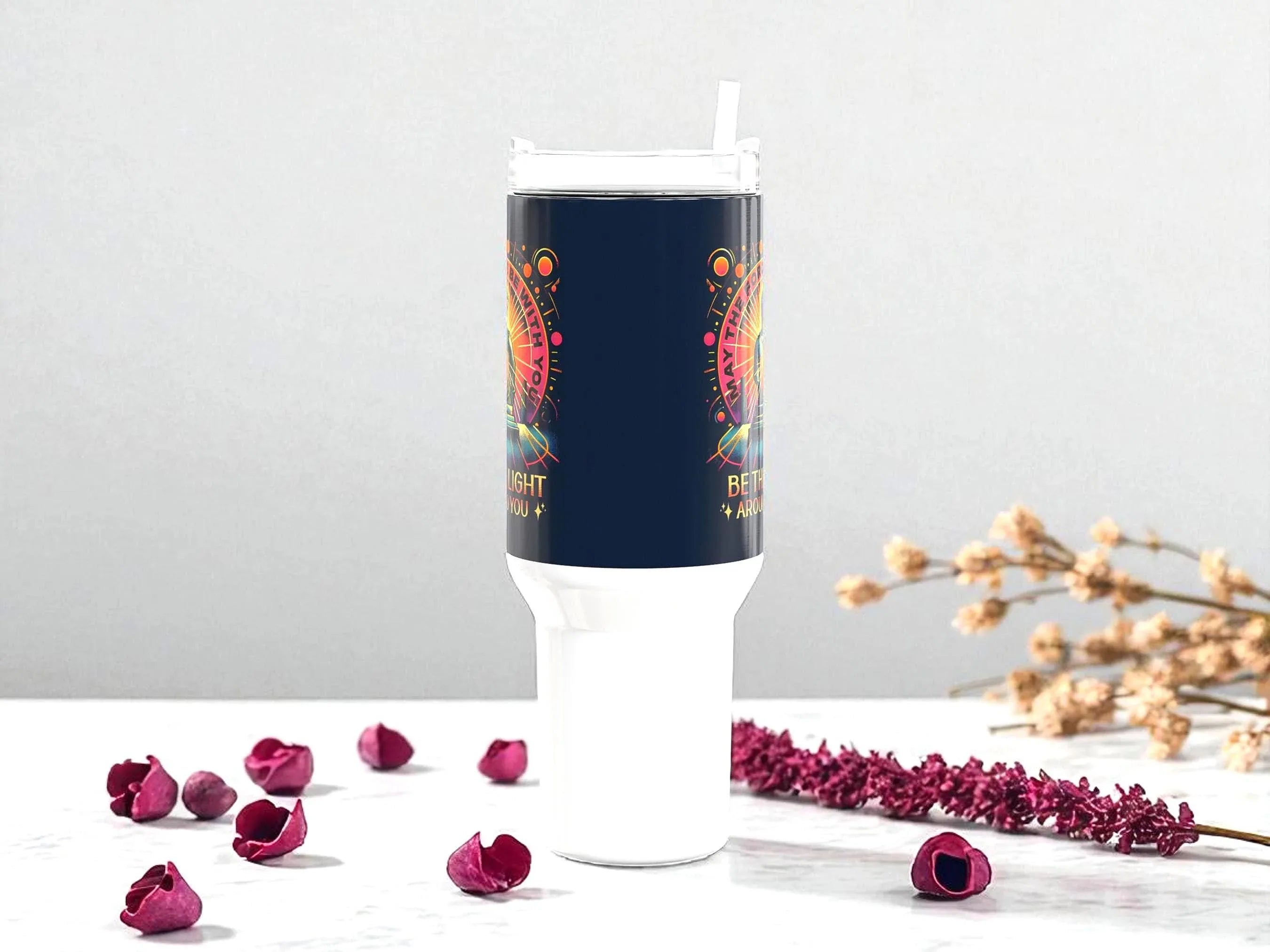 Gobelet santé mentale psychologie, gobelet inox custom 40 oz gratitude - Essences Agape 68429971