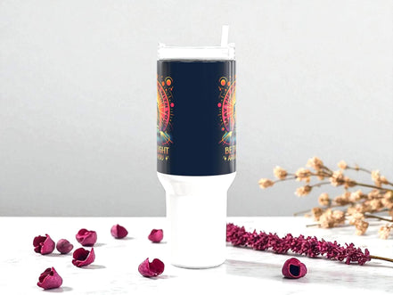 Gobelet santé mentale psychologie, gobelet inox custom 40 oz gratitude - Essences Agape 68429971