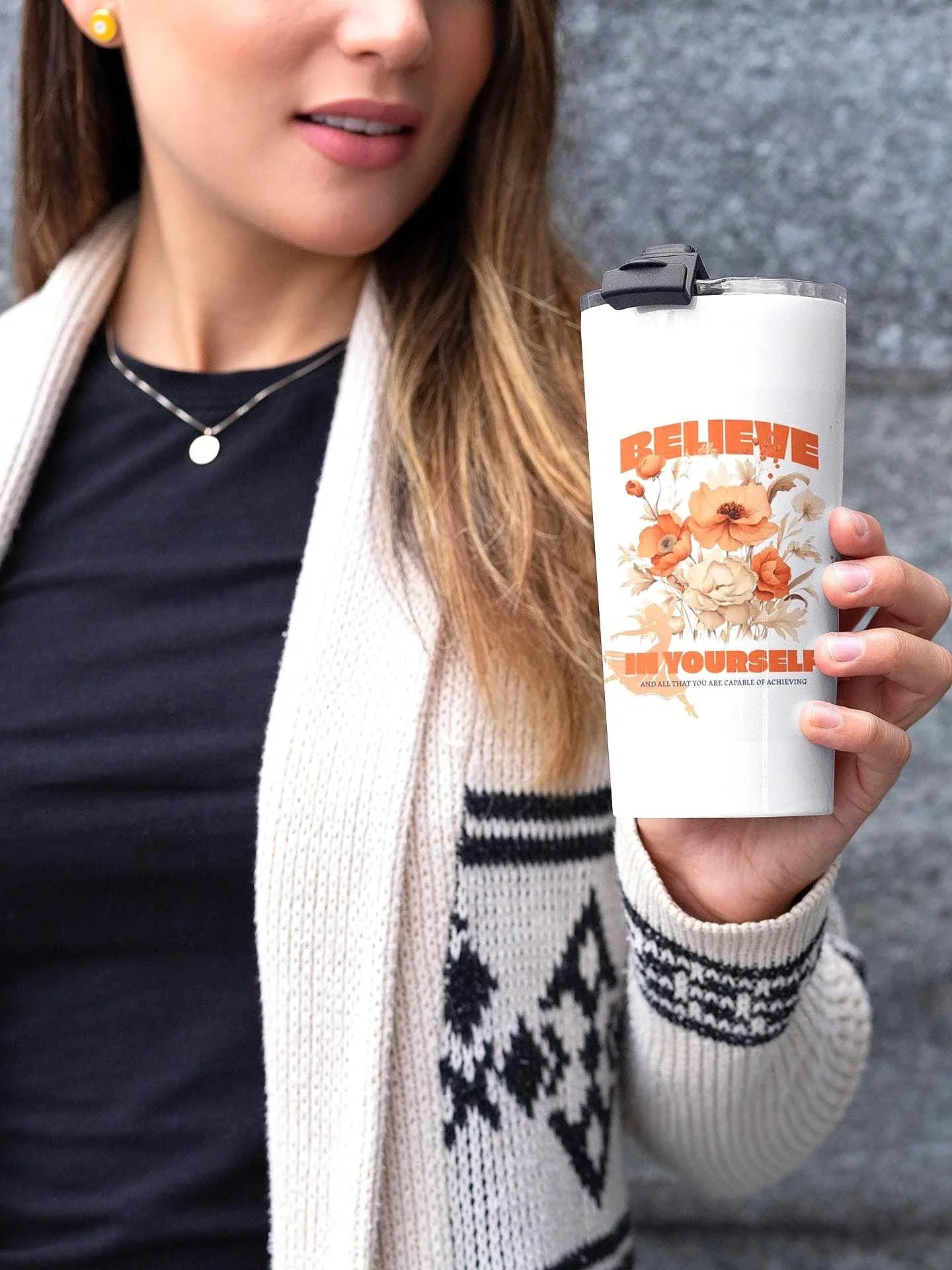 Gobelet sport confiance en soi, gobelet léger secouable ange, tumbler - Essences Agape 38412371