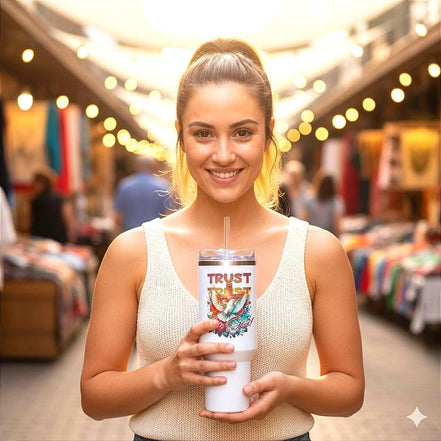 Gobelet tumbler méditation prière jésus, gobelet léger secouable ange - Essences Agape 45574102