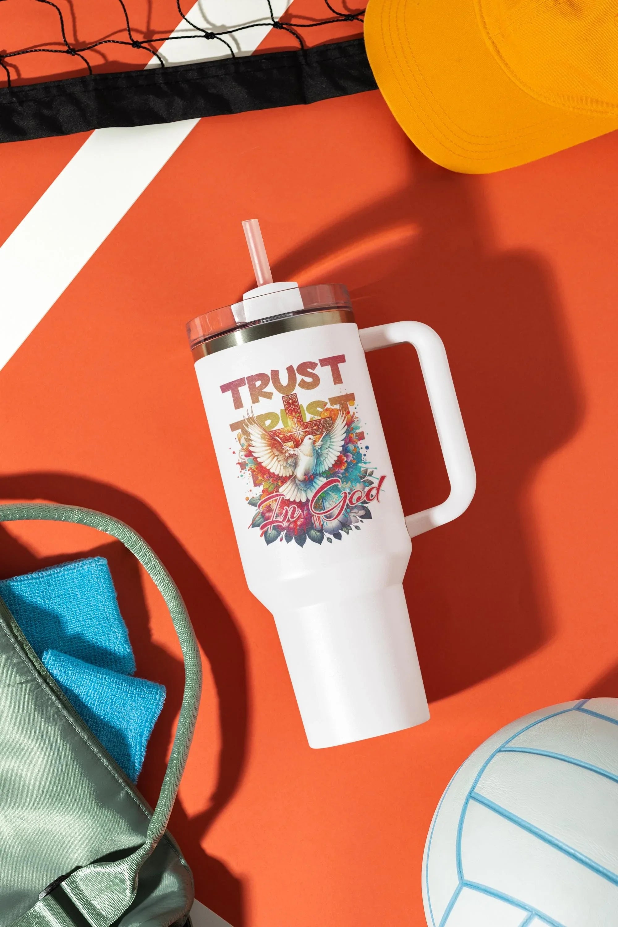 Gobelet tumbler méditation prière jésus, gobelet léger secouable ange - Essences Agape 20086191