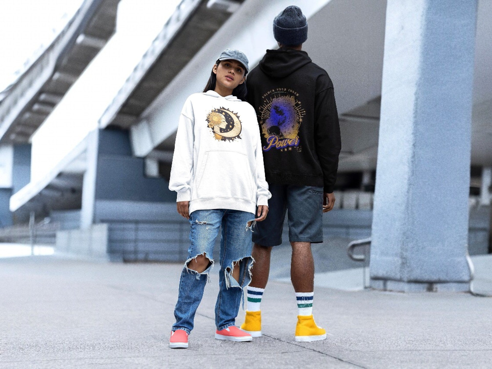 Hoodie énergie solaire, sweatshirt capuche spirituel, pull custom - Essences Agape 6987584