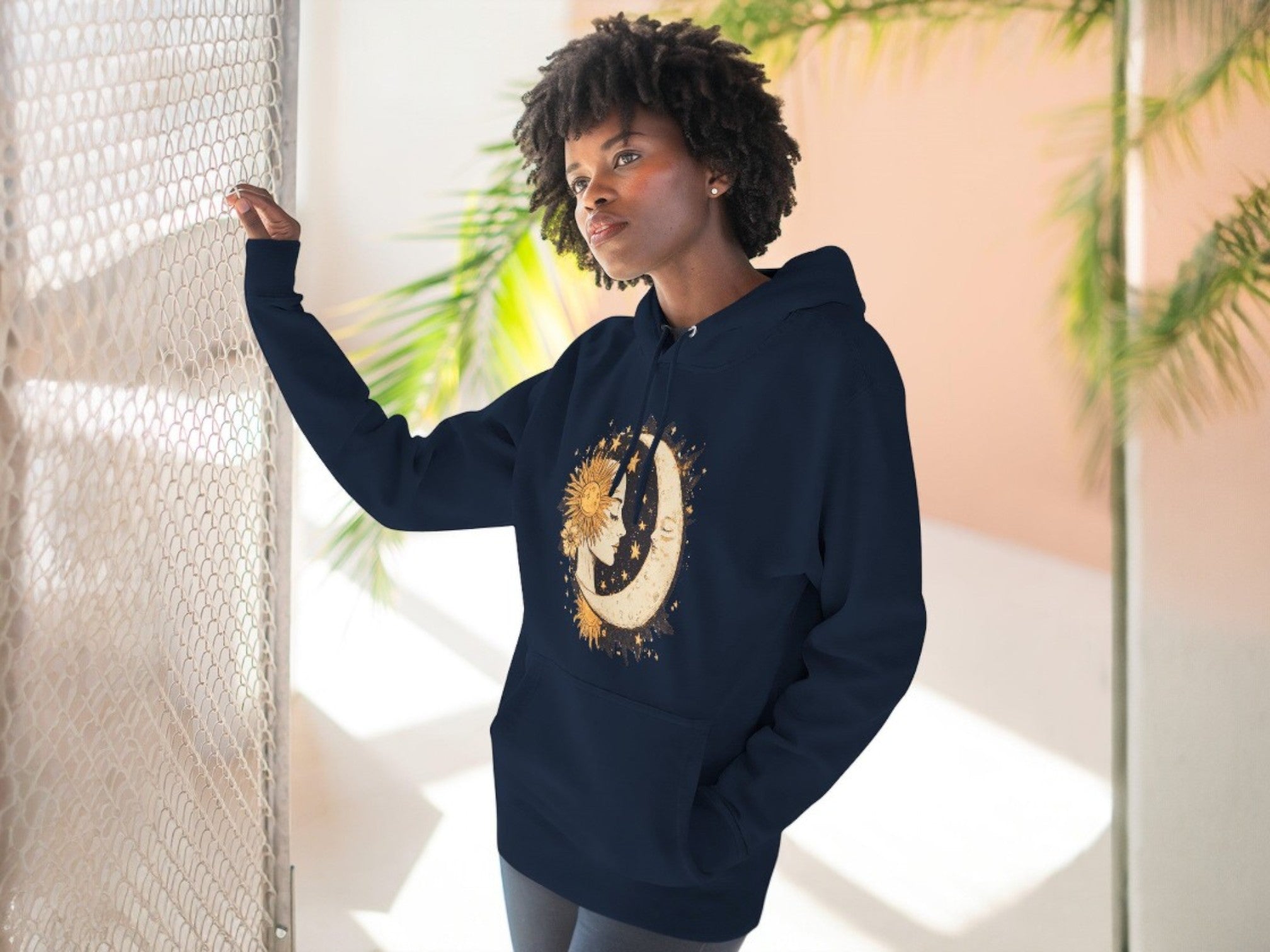 Hoodie énergie solaire, sweatshirt capuche spirituel, pull custom - Essences Agape 97487165