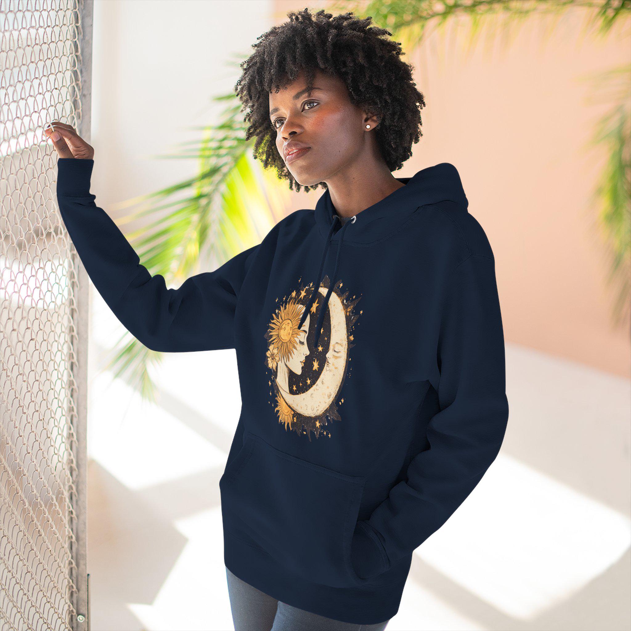 Hoodie énergie solaire, sweatshirt capuche spirituel, pull custom - Essences Agape 97487165