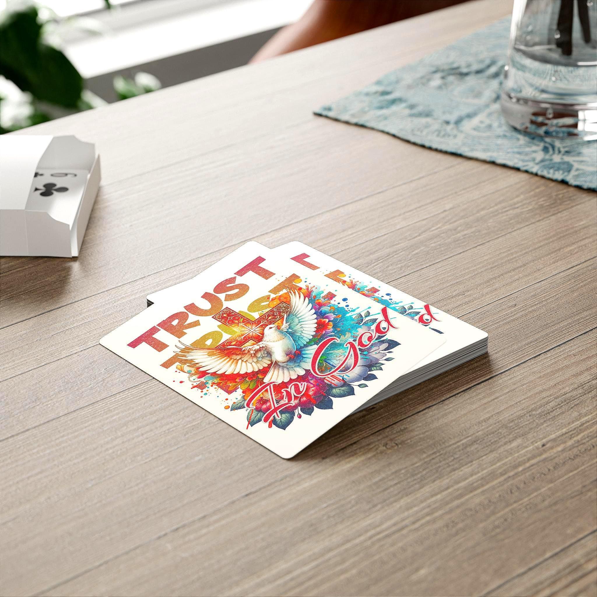 Jeu de poker foi croyance original chrétien Trust, carte poker imprimé - Essences Agape 19443214