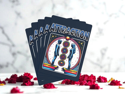 Jeu de poker loi de l'attraction, pensée positive, carte de poker - Essences Agape 61773731