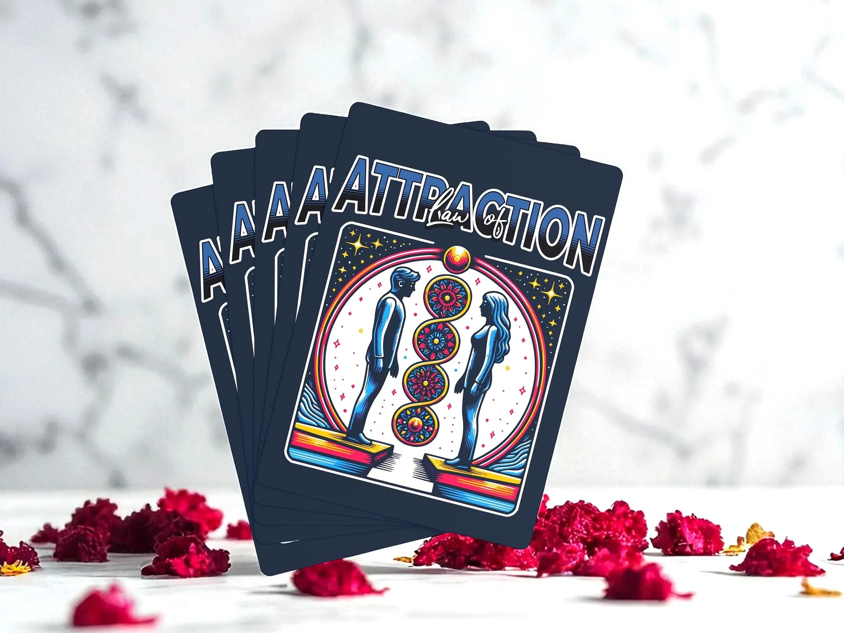 Jeu de poker loi de l'attraction, pensée positive, carte de poker - Essences Agape 61773731