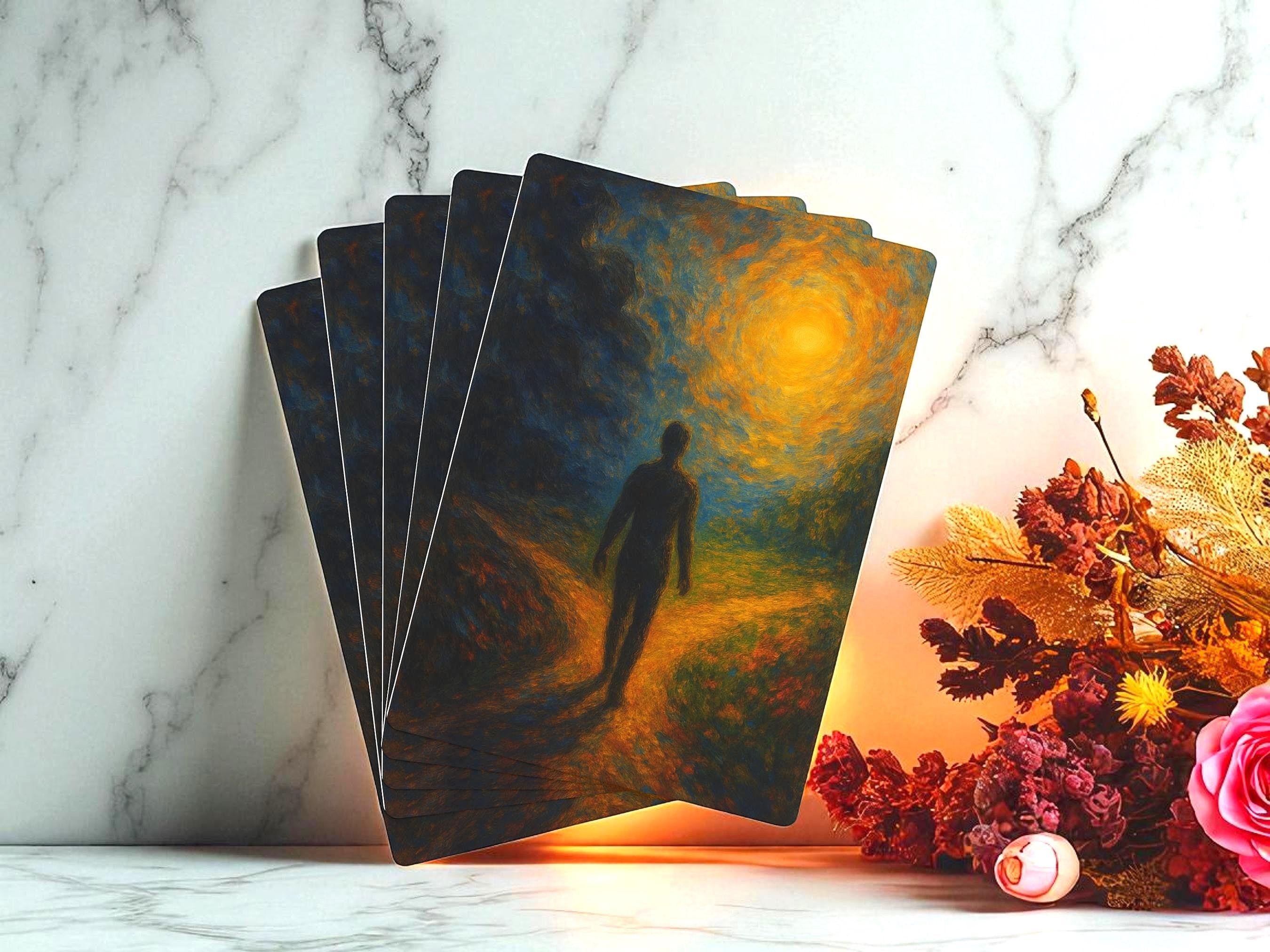 Jeu de poker peinture, ange divin artistique spirituel, carte de poker - Essences Agape 22738800