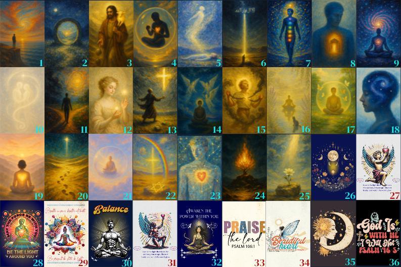 Jeu de poker peinture, ange divin spirituel, carte de poker imprimé - Essences Agape 56875467