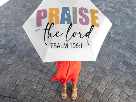 Parapluie pliant imprimé, chrétien religieux louange foi, croyance - Essences Agape 28167907