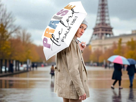 Parapluie pliant imprimé, chrétien religieux louange foi, croyance - Essences Agape 95163507