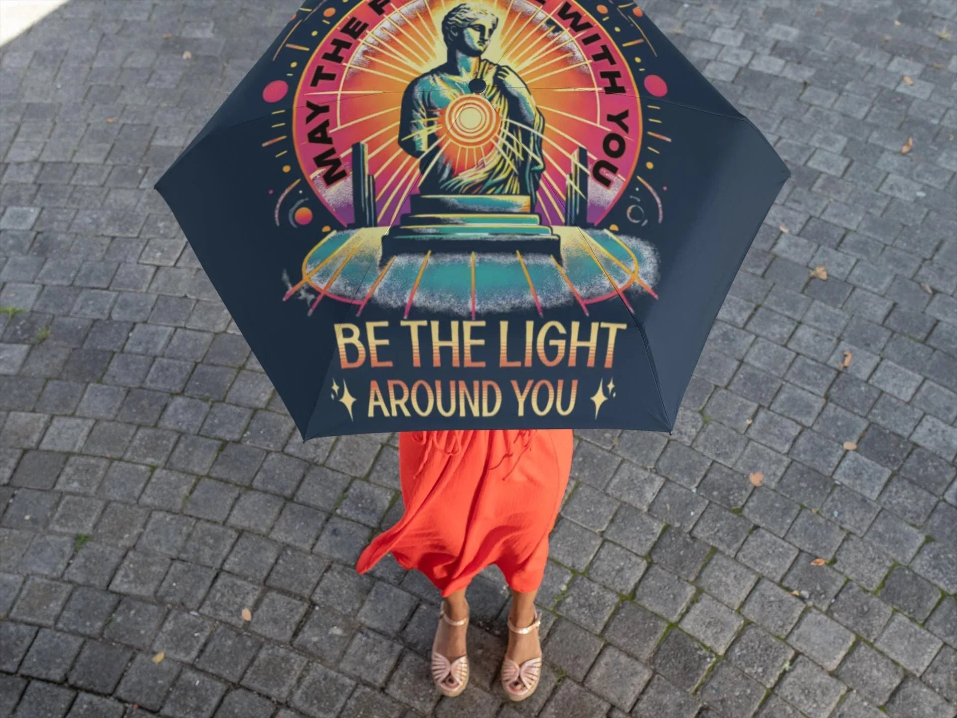 Parapluie pliant imprimé motivation spirituel chrétien, parapluie foi - Essences Agape 95751918