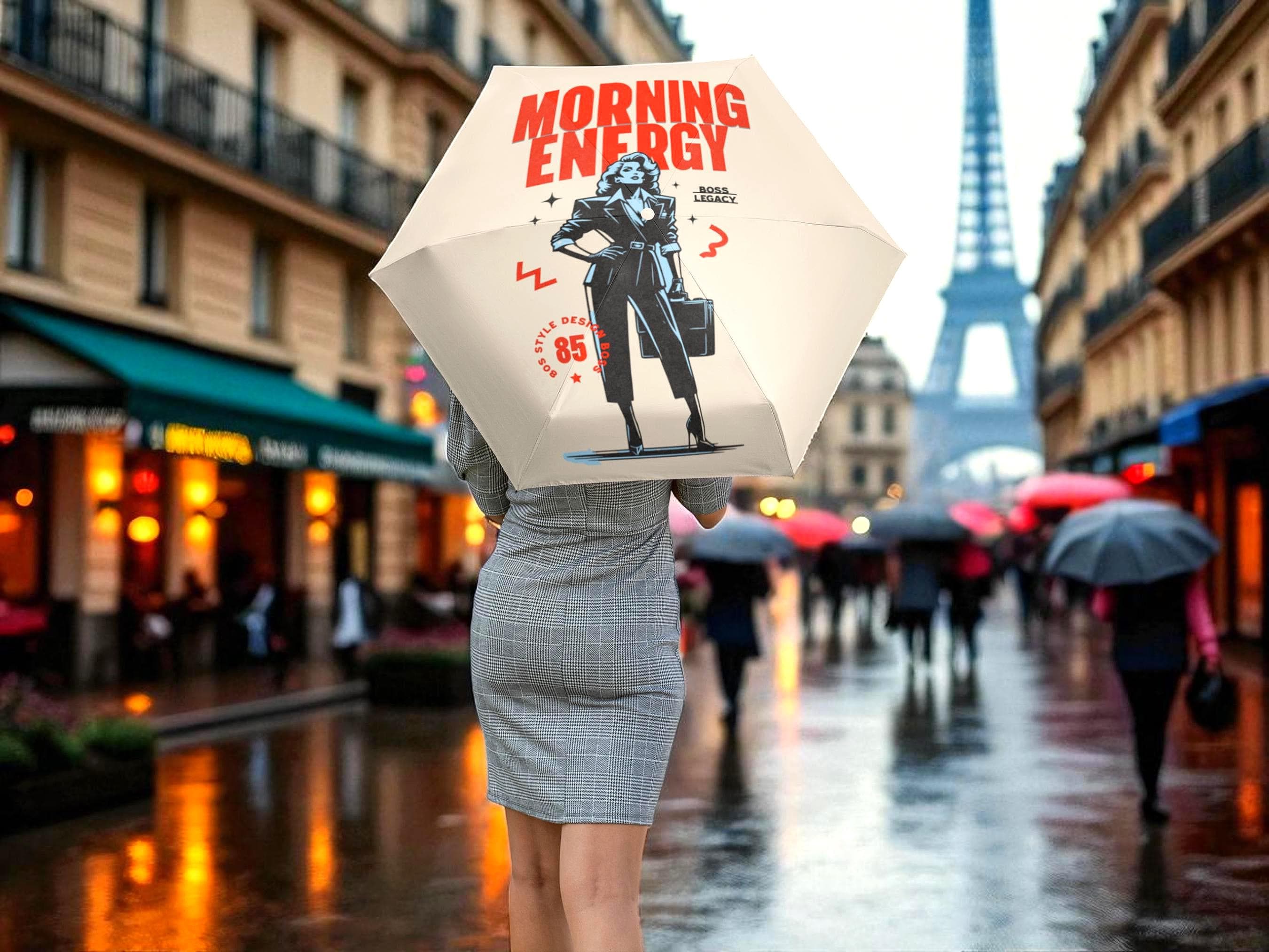 Parapluie pliant imprimé, style vintage femme, parapluie motivation - Essences Agape 99377378