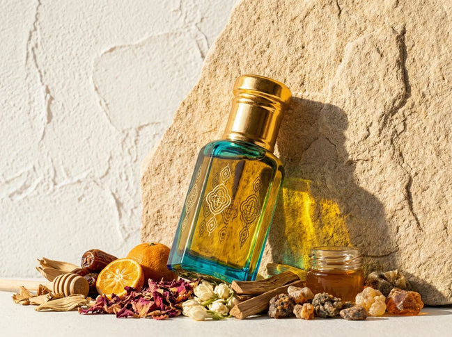Parfum Oriental Fleur Du Désert - Dattes, Myrrhe Or & Soleil - Essences Agape 60918821