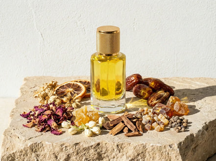 Parfum Oriental Fleur Du Désert - Dattes, Myrrhe Or & Soleil - Essences Agape 68644969