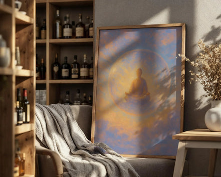 Peinture française ésotérisme, art méditation ciel, mot d’affirmation - Essences Agape 82065022