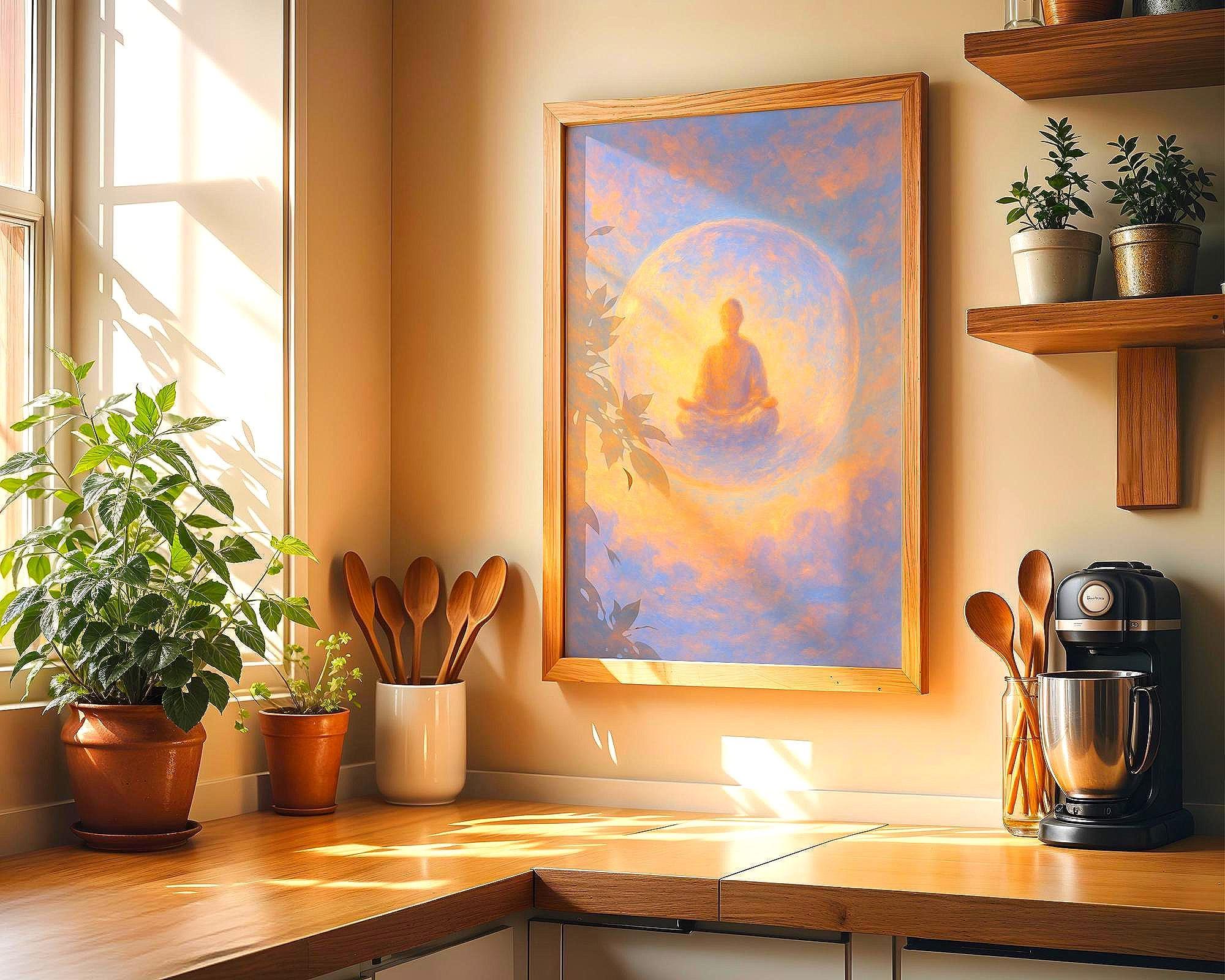 Peinture française ésotérisme, art méditation ciel, mot d’affirmation - Essences Agape 1855939