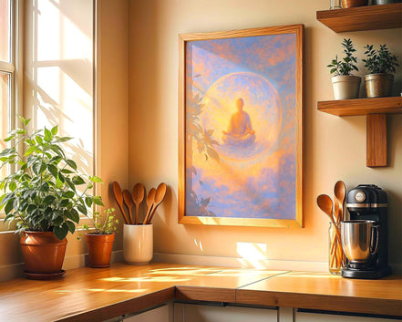 Peinture française ésotérisme, art méditation ciel, mot d’affirmation - Essences Agape 1855939