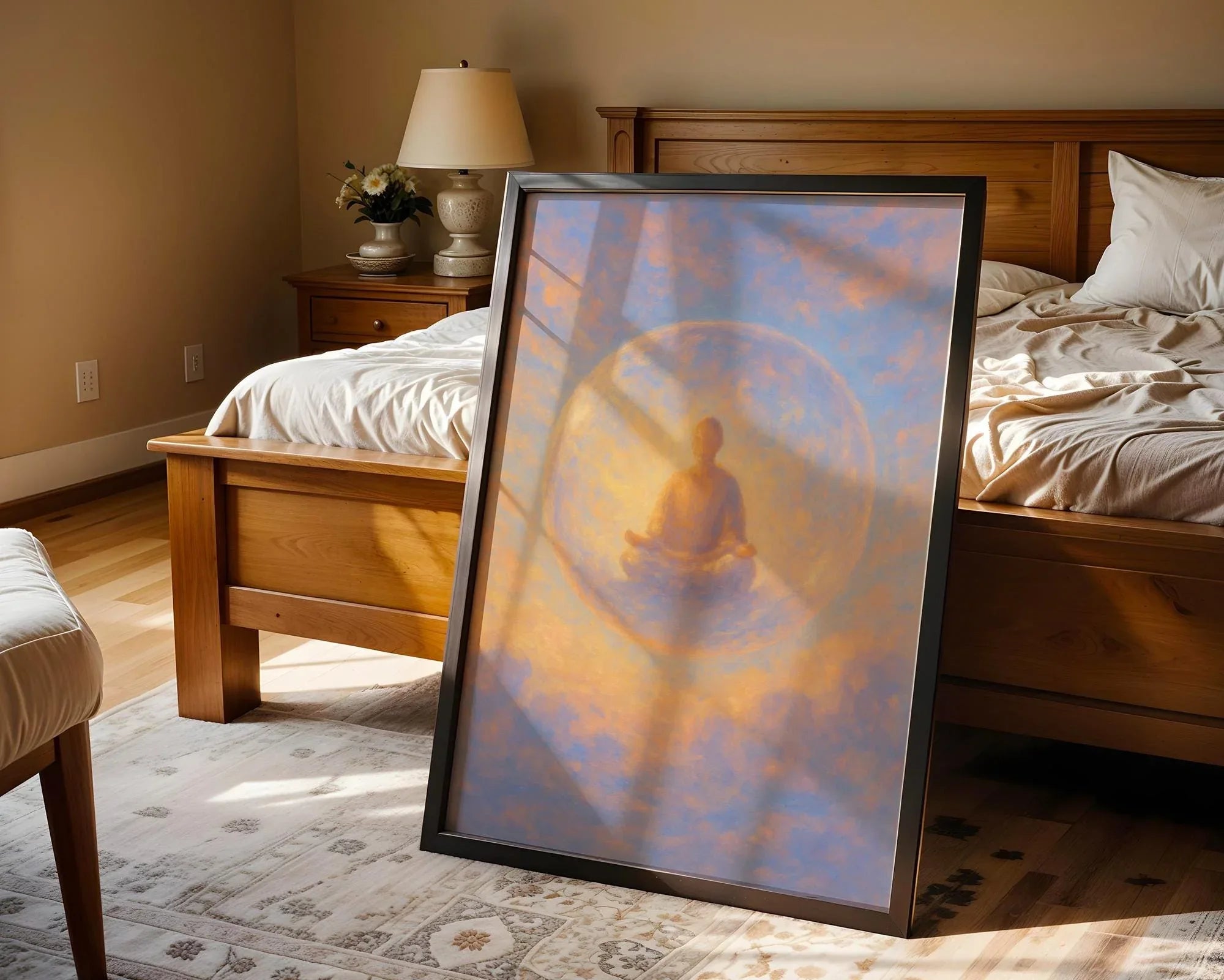 Peinture française ésotérisme, art méditation ciel, mot d’affirmation - Essences Agape 95296219