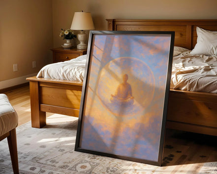 Peinture française ésotérisme, art méditation ciel, mot d’affirmation - Essences Agape 95296219