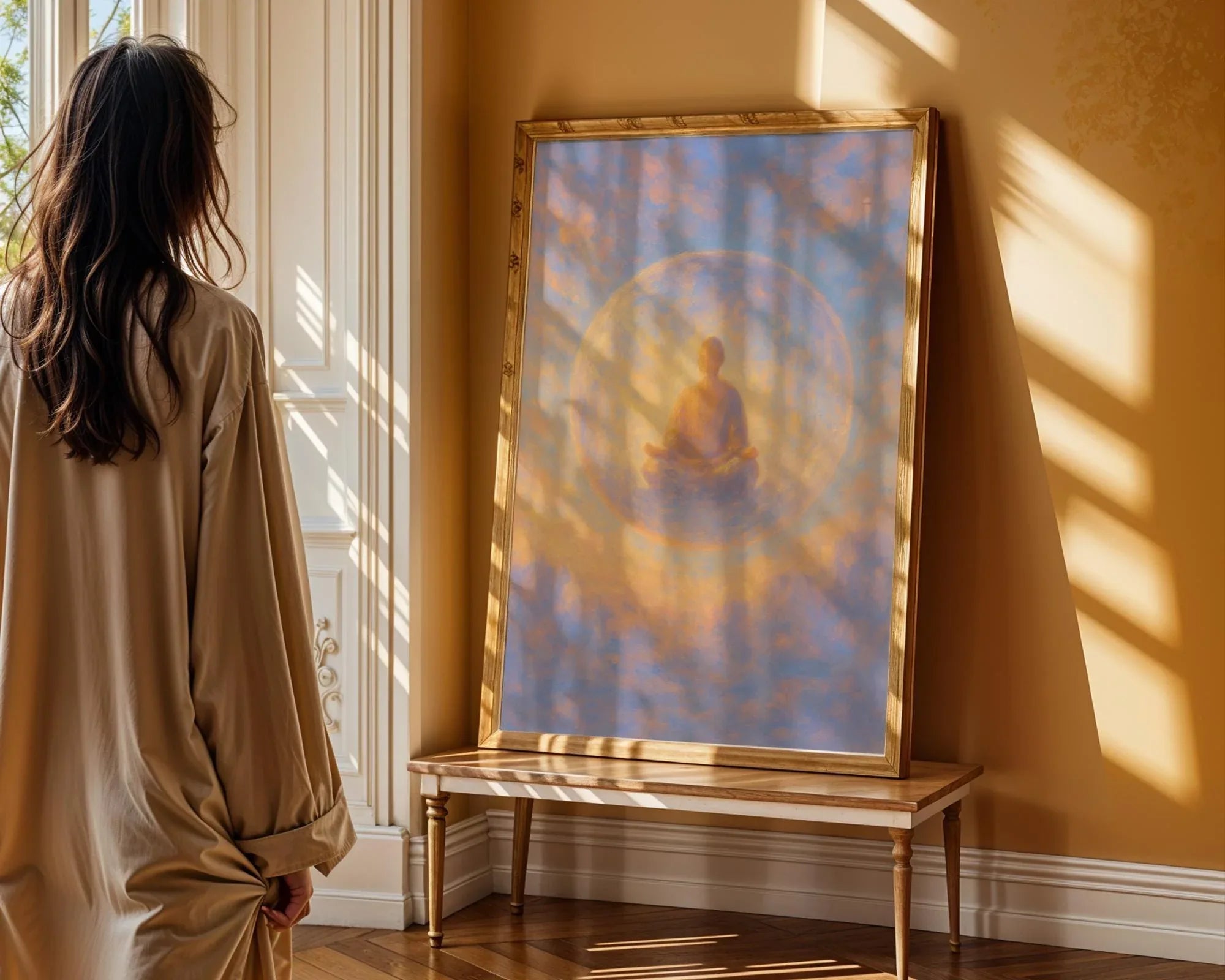 Peinture française ésotérisme, art méditation ciel, mot d’affirmation - Essences Agape 81119181