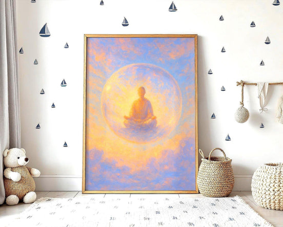 Peinture française ésotérisme, art méditation ciel, mot d’affirmation - Essences Agape 70464281