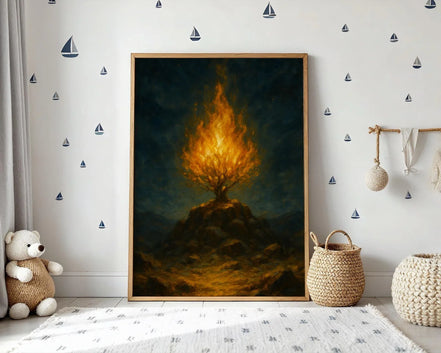 Peinture française spirituel, buisson ardent, art de la manifestation - Essences Agape 49686175