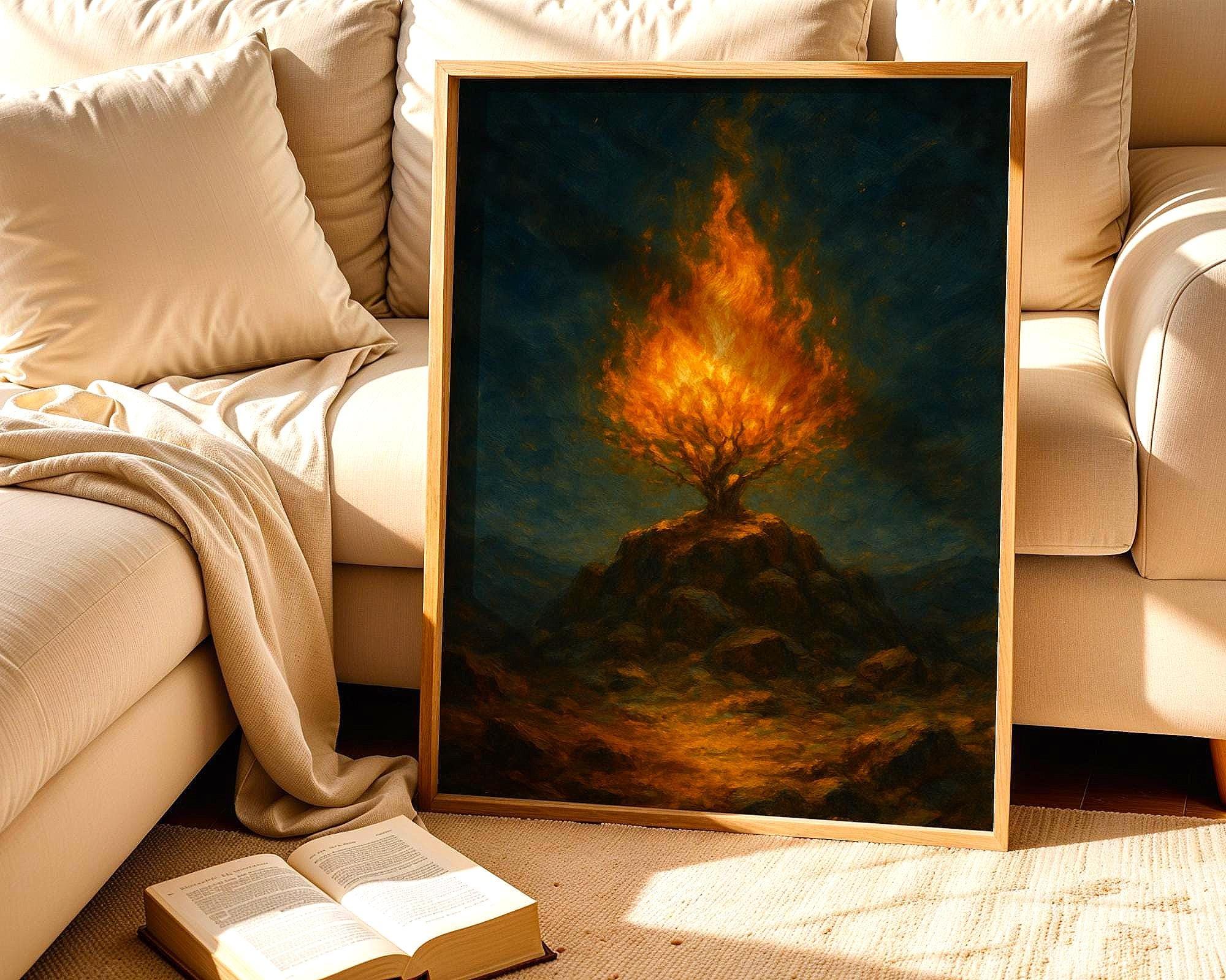 Peinture française spirituel, buisson ardent, art de la manifestation - Essences Agape 52665551