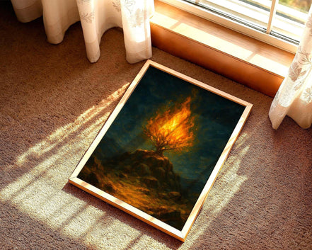 Peinture française spirituel, buisson ardent, art de la manifestation - Essences Agape 66639671